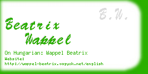 beatrix wappel business card